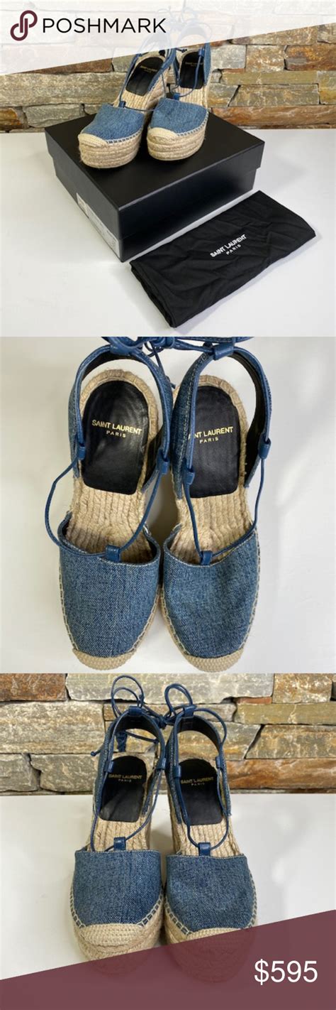 espadrille sandals ysl|ysl espadrilles denim.